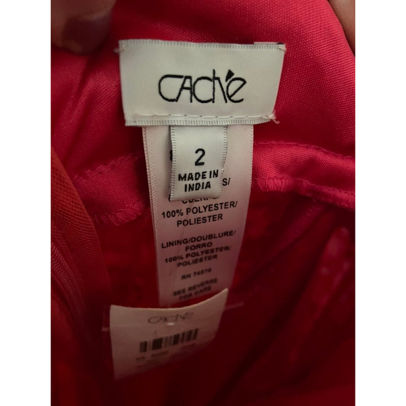 cache hot pink sequins long prom / evening dress womens size 2 - Picture 8 of 10